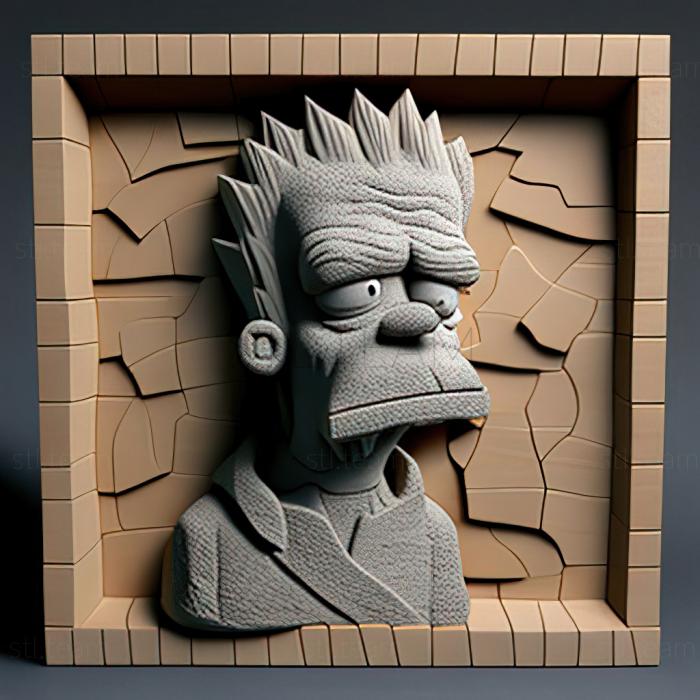 3D model st Bart Simpson (STL)